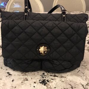 Black tufted Kate Spade Bag - great condition